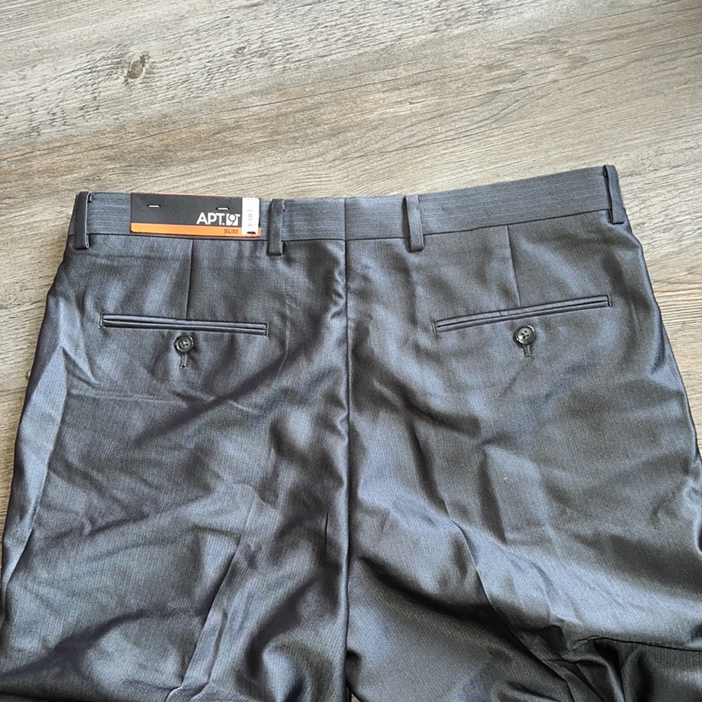 ✨NWT Apt.9 men dress pants Gray slim fit Size 34/32 - Picture 7 of 8